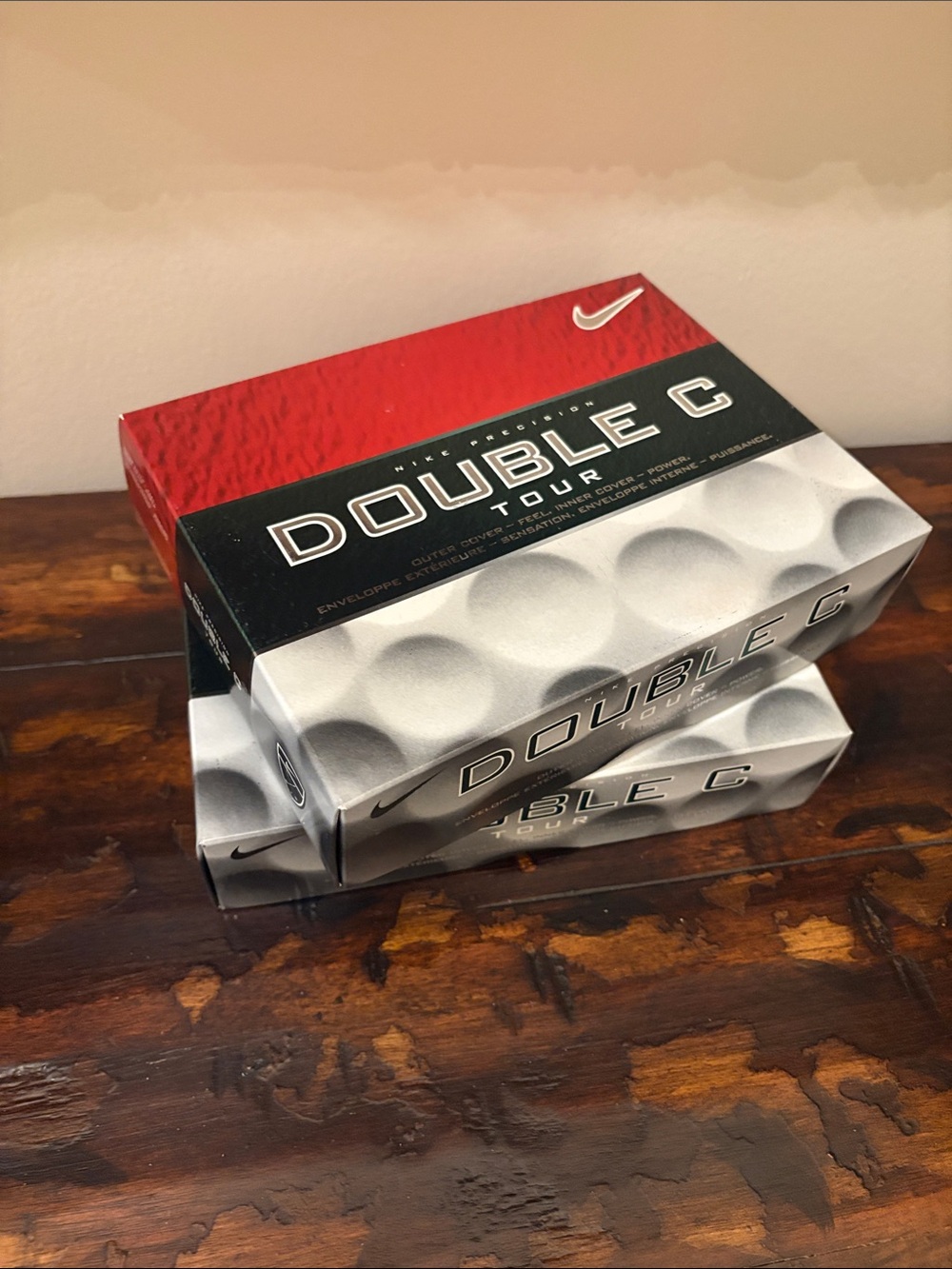 2 Nike Double C Tour Golf Balls 2 Boxes White Nike Logo
